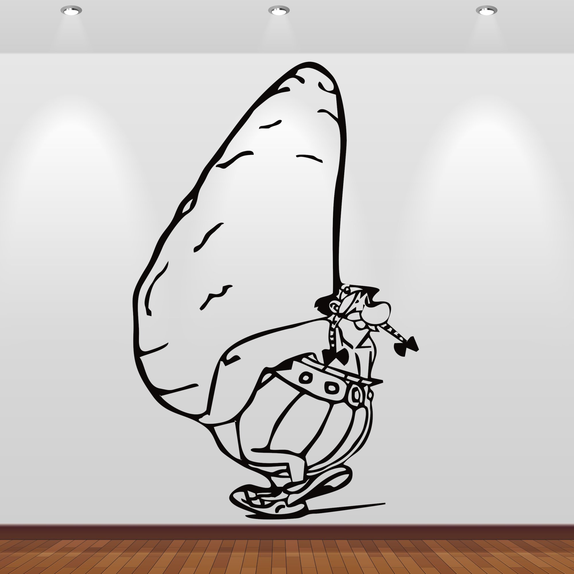Wandaufkleber 46224 Asterix und Obelix Hinkelstein